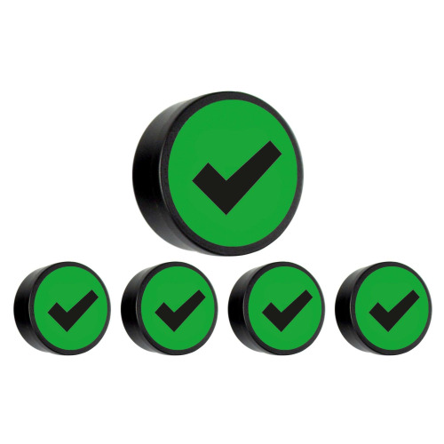 Check groen, set van 5 stuks Ø 35mm