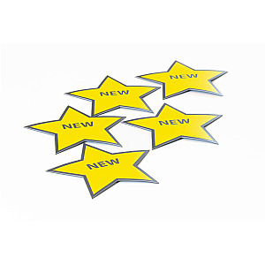 Magnetische symbolen zoals ster en pijlen