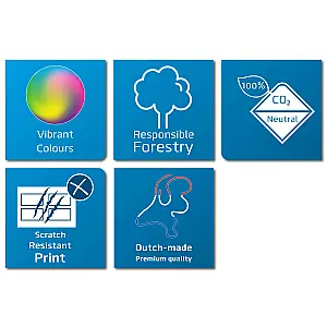 Blauwe jaarplanner, Jan- Dec, 90x120 cm Nederlands 