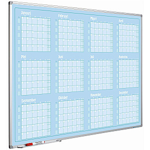 Jaarplanner blauw, Softline profiel, Jan- Dec, NL 90x120 cm