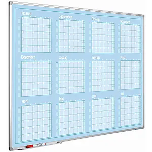 Blauwe jaarplanner, Jan- Dec, 90x120 cm Nederlands 