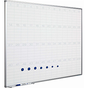 Planbord Softline profiel 8mm Jaaroverzicht 90x120 cm