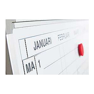 Planbord Softline profiel 8mm, Verticaal jaar, NL incl. maand-/dagen-/cijferstroken 90x120 cm